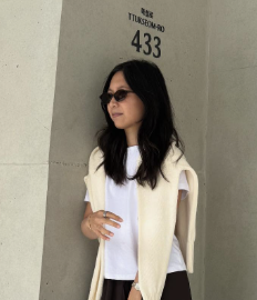 Creator filming a fashion styling video for a brand