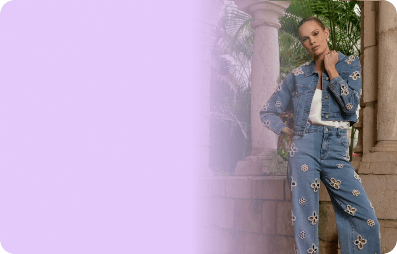 The Noli Shop woman in denim set